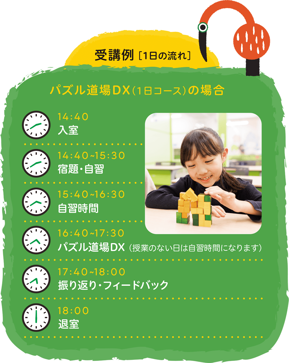 受講例 ［1日の流れ］の画像